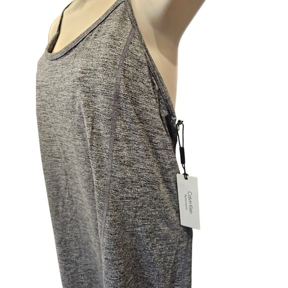NWT calvin klein performance wicking sz L active dress built in bra grey casaul - Picture 3 of 11